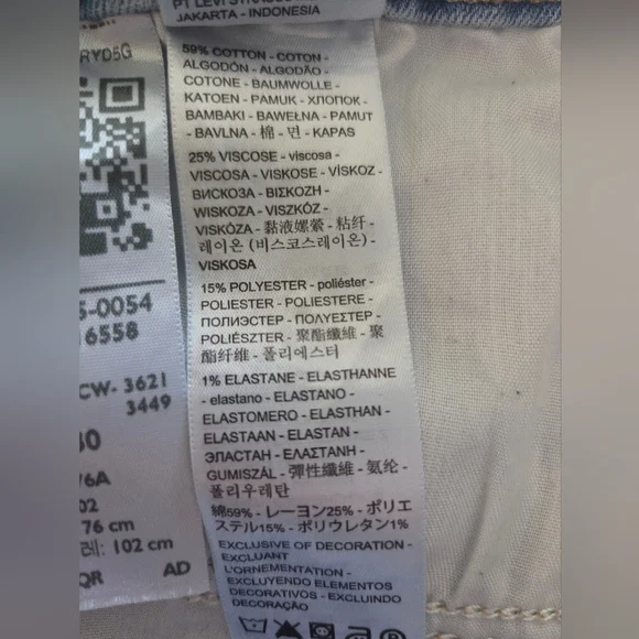 Levi's Blue Jean Shorts Women's Distressed High-Waisted Size: 30 - Picture 8 of 11